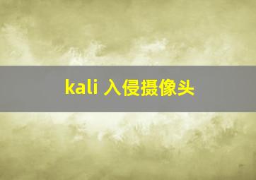 kali 入侵摄像头